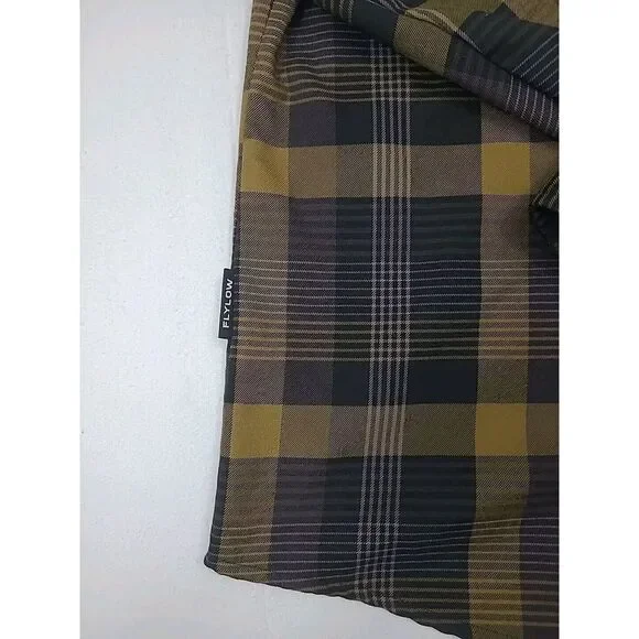 Flylow Handlebar Tech Flannel Men's Small Plaid Snap Button Shirt - Picture 4 of 8